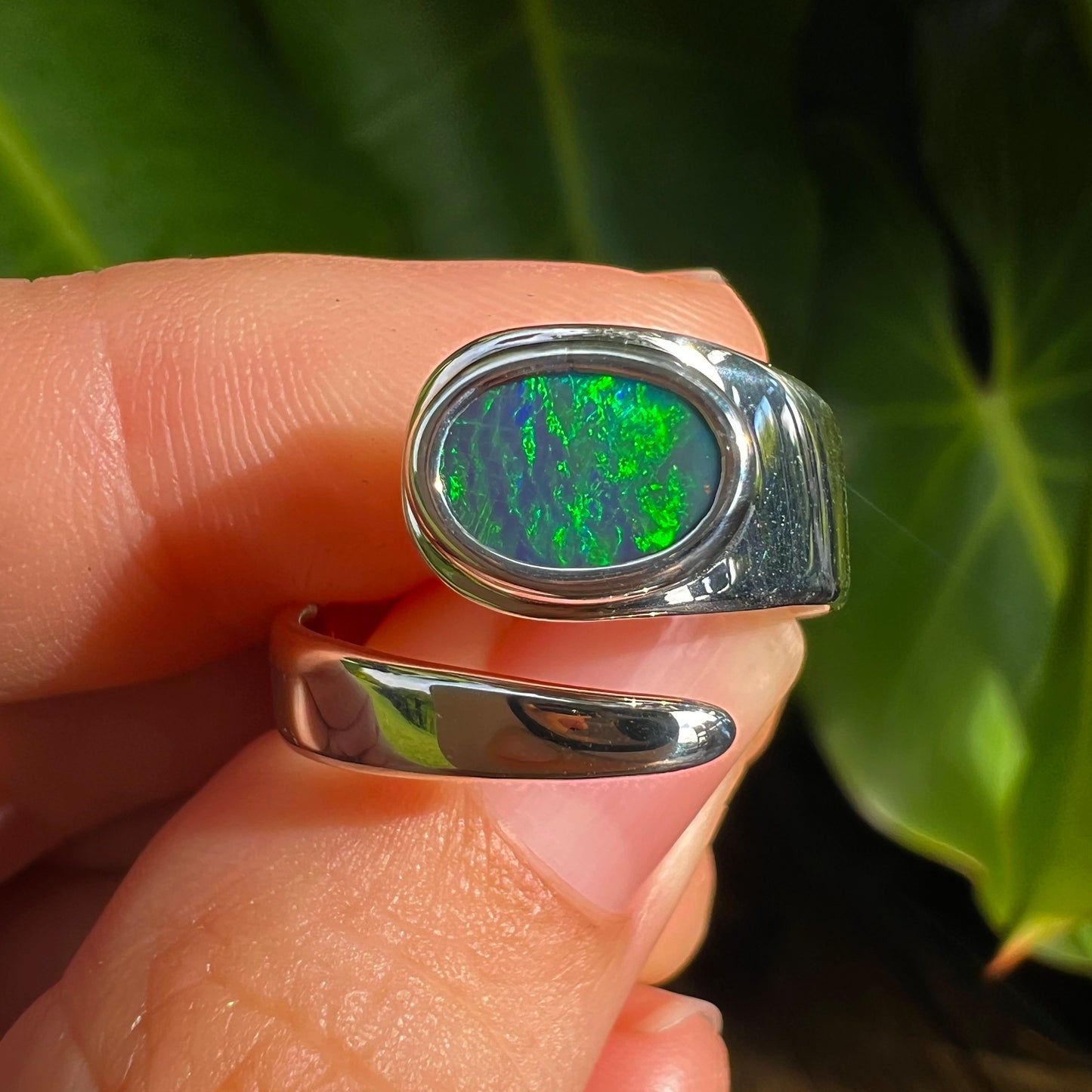 Lightning Ridge Ring 0.77 cts 32028