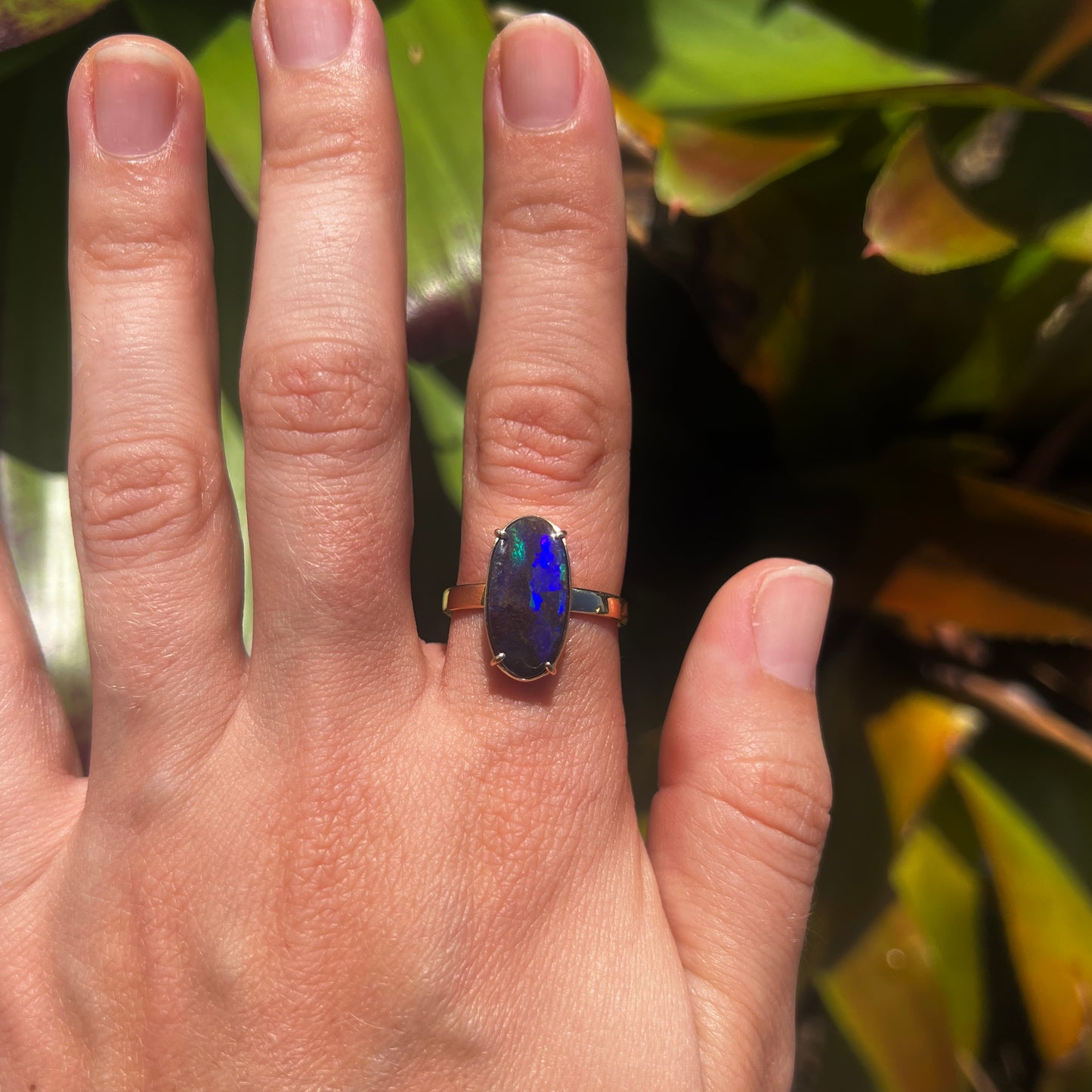 Atoll Boulder Opal 14K Gold Ring 22315