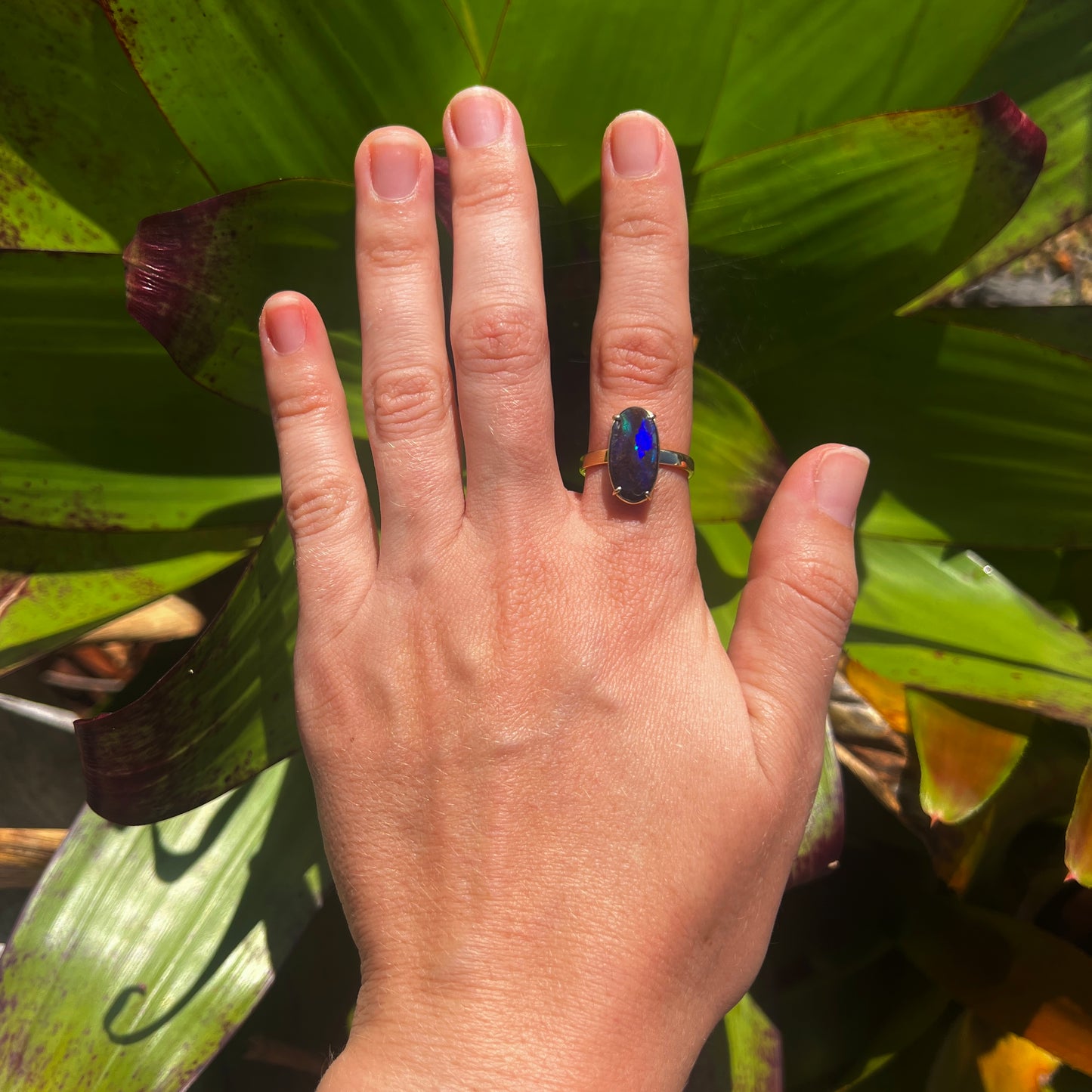 Atoll Boulder Opal 14K Gold Ring 22315