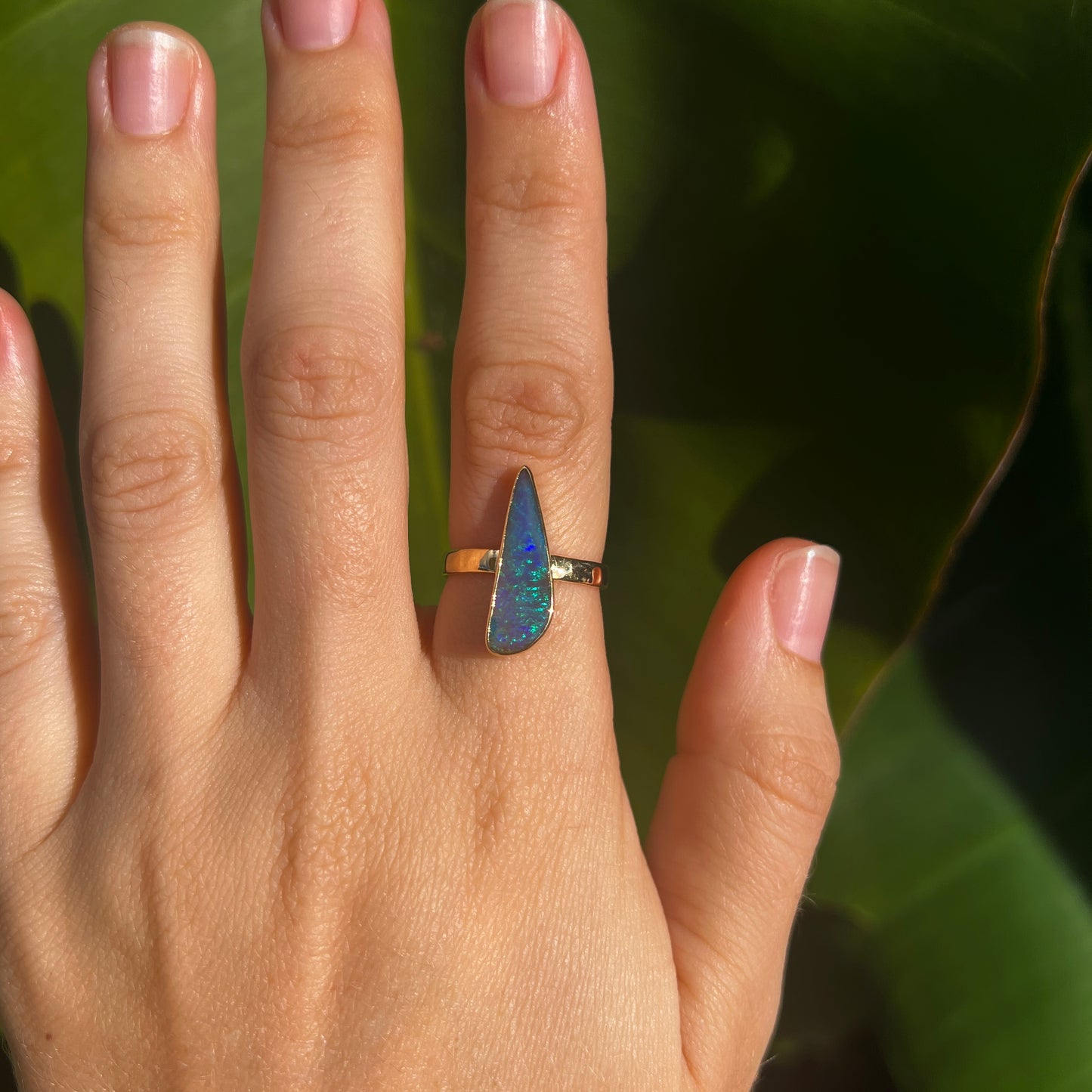 Atoll Boulder Opal 14K Gold Ring 21292