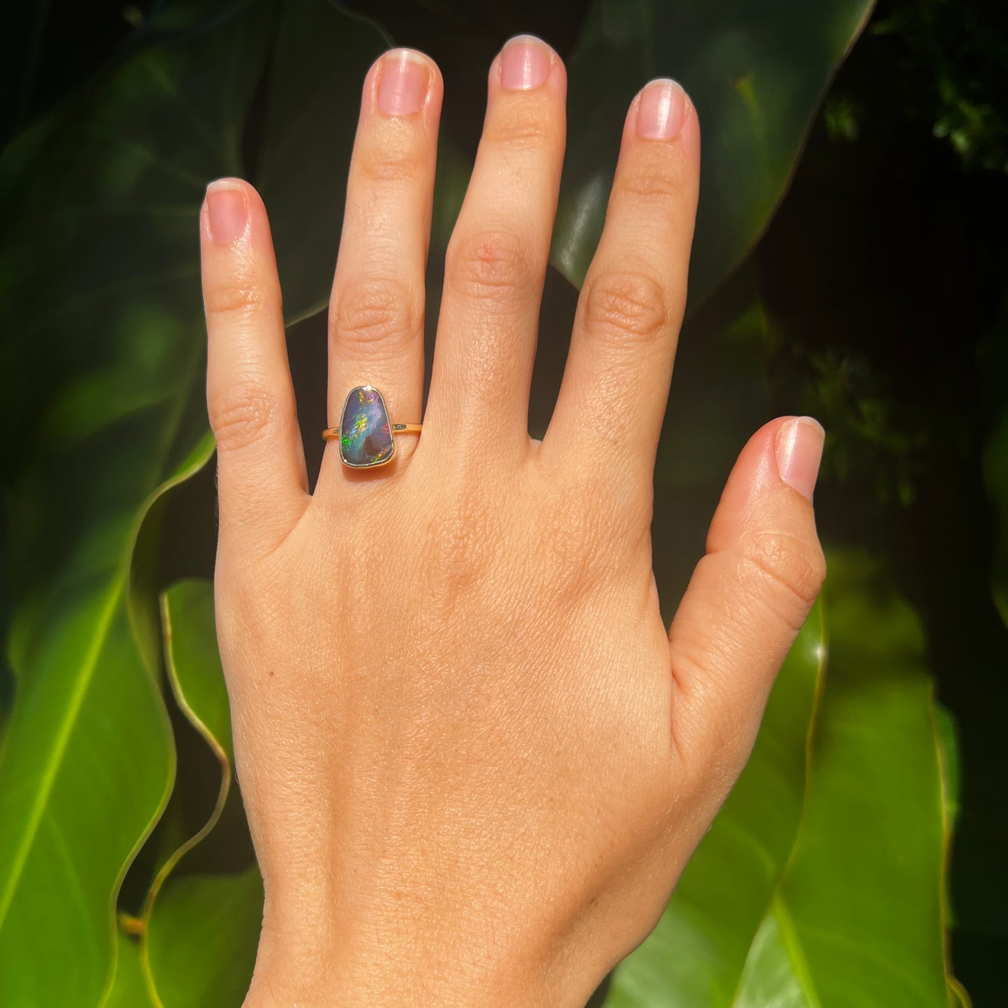 Atoll Boulder Opal 14K Gold Ring 27238