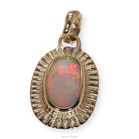 Atoll Lightning Ridge Opal 14K Gold Pendant 27517