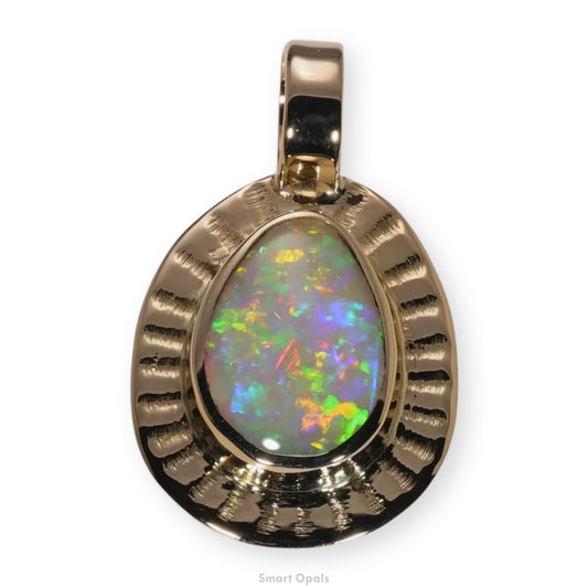 Atoll Lightning Ridge Opal 14K Gold Pendant 29073