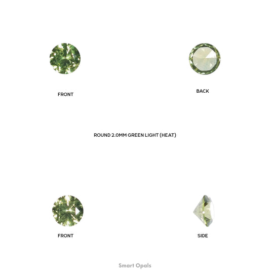 Australian Sapphire 2mm Round - Light Green