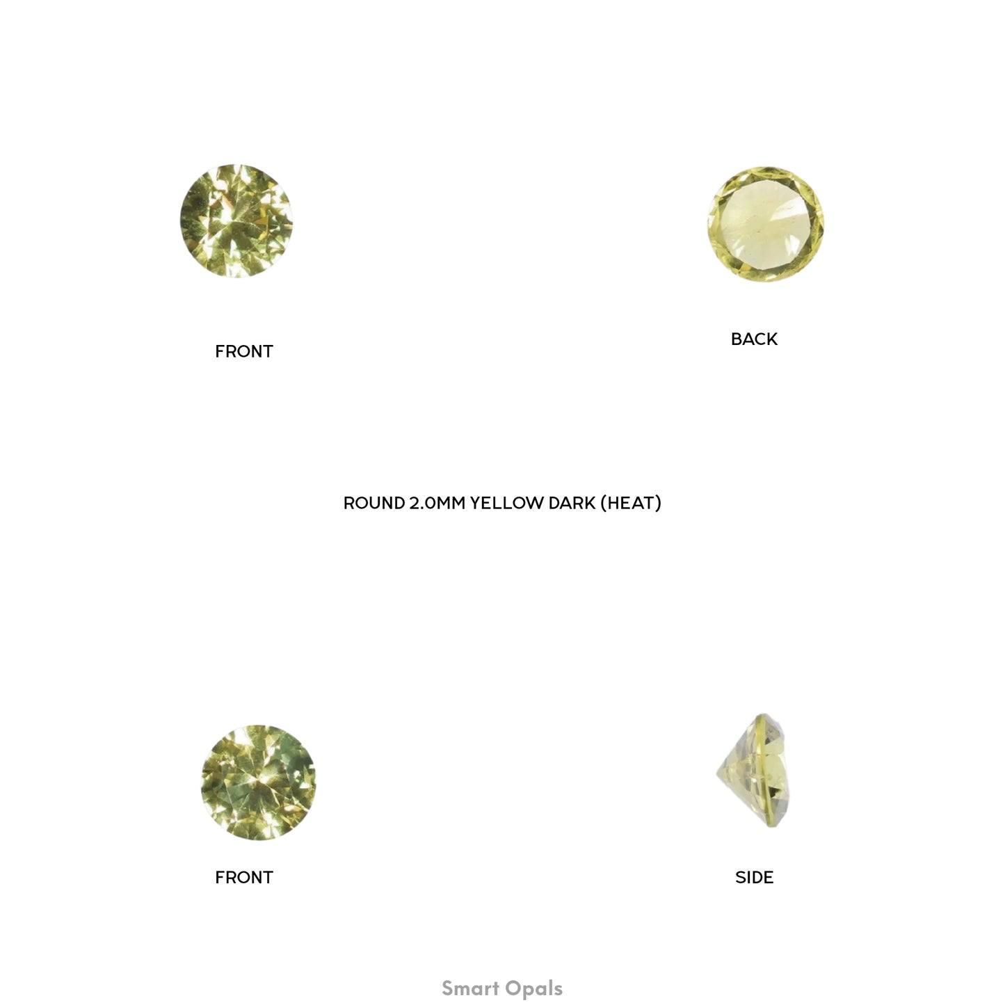 Australian Sapphire 2mm Round - Dark Yellow