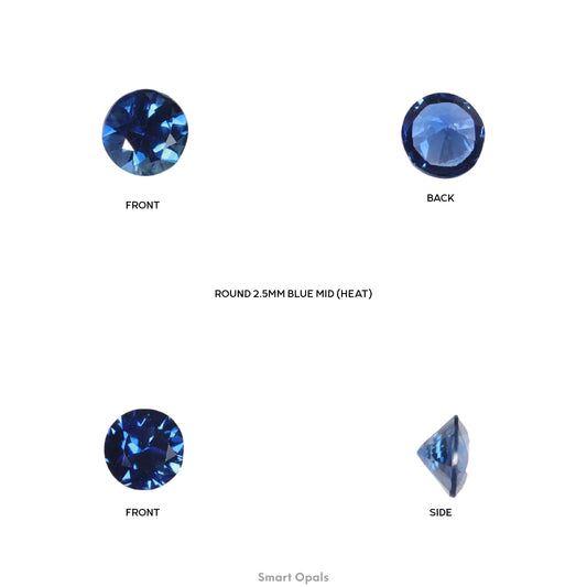 Australian Sapphire 2.5mm Round - Blue