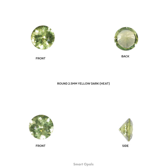 Australian Sapphire 2.5mm Round - Light Yellow