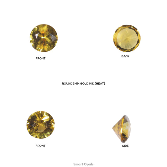 Australian Sapphire 3mm Round - Gold