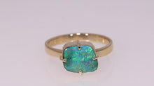 Load and play video in Gallery viewer, Atoll Boulder Opal 18K Gold Ring 24132
