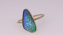 Load and play video in Gallery viewer, Atoll Boulder Opal 14K Gold Ring 27242
