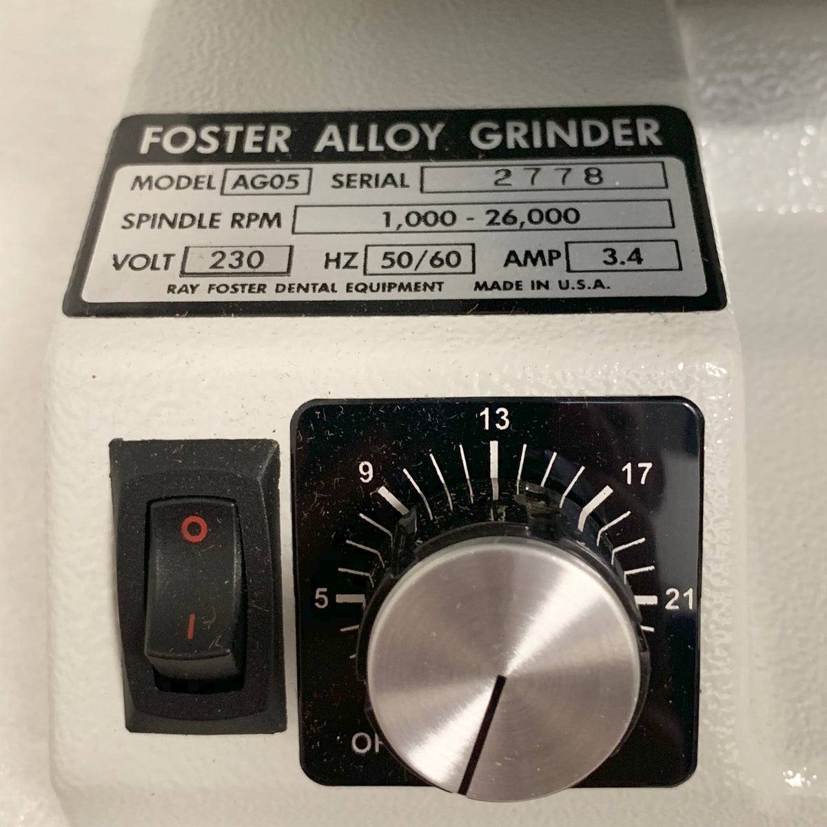 Ray Foster High Speed Dental Grinder - 230 Volt (Australia)